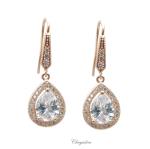 Bridal Jewellery, Chrysalini Wedding Earrings with Crystals - BAE0250 image