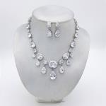 Bridal Jewellery, Chrysalini Wedding Necklaces with Crystals - CN710SET image