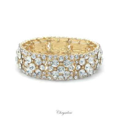 Bridal Jewellery, Chrysalini Wedding Bracelets - Gold - CB9880 CB9880 Image 1
