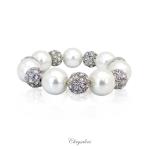 Bridal Jewellery, Chrysalini Wedding Bracelets with Pearls - CB790W image