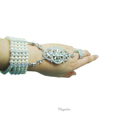 Bridal Jewellery, Chrysalini Wedding Slave Bracelet - CB9728 CB9728 Image 1