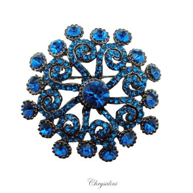 Bridal Jewellery, Chrysalini Wedding Brooch, Crystal Pin - MBR0525 MBR0525 Image 1