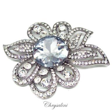 Bridal Jewellery, Chrysalini Wedding Brooch, Crystal Pin - MBR5440 MBR5440 Image 1