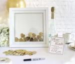 Gold Hearts Drop Box - Wedding Wish Box image