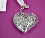 Bling Filled Silver Heart Charm image