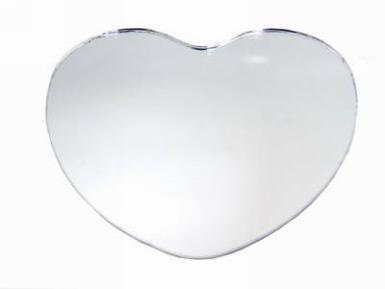 Wedding  Round, Square or Heart Shape Mirror Centrepiece - 12" (30cm) Hire Image 1