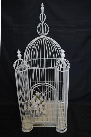 Wedding  Stunning Large Square Wedding Birdcage 90cm tall - Hire Image 1
