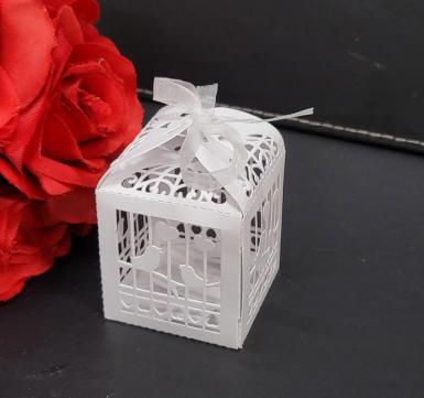 Wedding  Birdcage Laser Cut Favour Boxes White x 20 Image 1