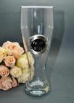 600ml Pilsner Glass with Black and Silver Plaque image