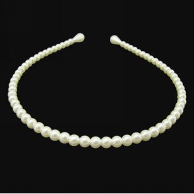 Wedding  Pearl Flower Girl Headband - Ivory Image 1