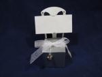 Silver Chair Box with Heart Charm x 12 image