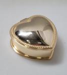 Gold Heart Ring Box - Two Rings image
