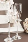 Crystal Stem Champagne Glasses - No Heart image