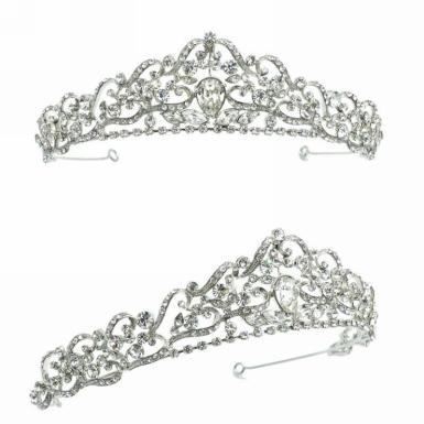 Wedding  Chrysalini Crown - Tatiana Crystal Image 1