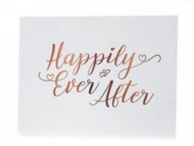 Wedding  Happily Ever After Wedding Guest Book - Rose Gold Image 1