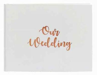Wedding  Wedding Guest Book with Rose Gold Foil Image 1