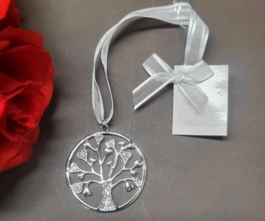 Wedding  Tree of Life Circle Charm - Silver Image 1