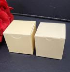 5cm Ivory Cube Box, Gloss or Shimmer x 10 image