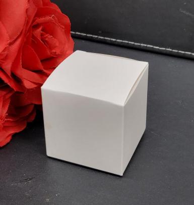Wedding  5cm White Cube Box Image 1