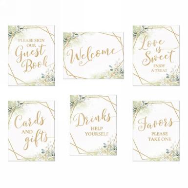 Wedding  Geometric Botanical Theme Wedding Signs - Lillian Rose Image 1