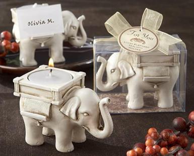 Wedding  Lucky Elephant Tealight Candle Holder Image 1