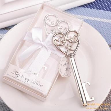 Wedding  Key to My Heart Bottle Opener Elegant Image 1