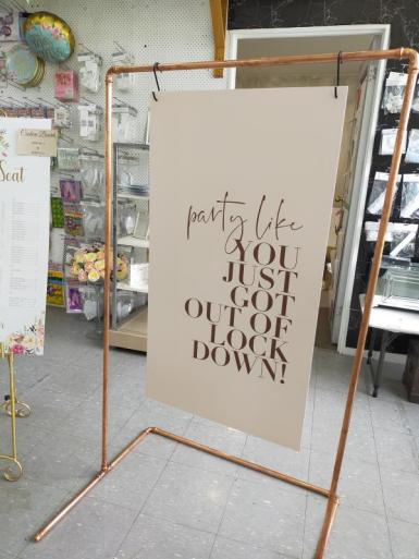Wedding  Copper Hanging Easel - Hire Image 1