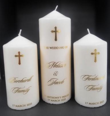 Wedding  Custom Candles - 3 Pack Image 1