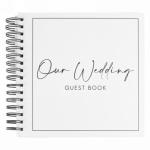 Black and White Ring Bound Paper Guest book image