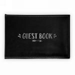 Black Guest Book with Silver Writing image