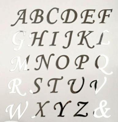Wedding  Acrylic Script Letters Uppercase 6cm Image 1