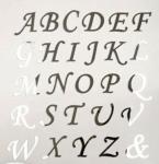 Acrylic Script Letters Uppercase 6cm image