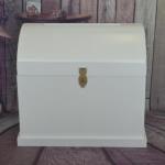 Large White Wooden Treasure Chest image