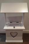 Meg White Timber Wishing Well with Heart Detail - HIRE image