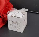 Butterfly Laser Cut Bomboniere Boxes x 20 - Ivory or White image