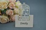 Love Birds Laser Cut Place Cards x 20 - Ivory or White image