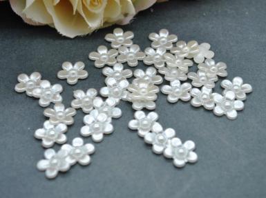 Wedding  Pearl Flower Flat Back Embellishments Image 1