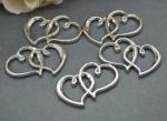 Double Heart Metal Charms image