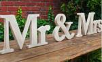 Mr and Mrs Extra Large Natural Timber Sign - Hire image