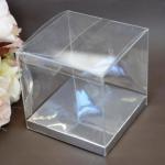 Clear PVC Box with Silver Base 6cm x 6cm x 6cm image