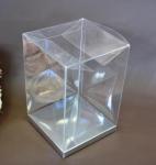 Clear PVC  Box wih Silver Base 12cm x 12cm x 16cm image