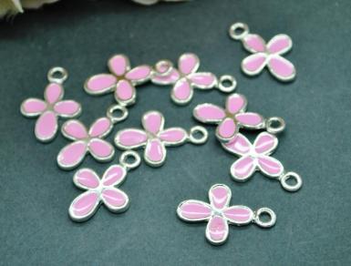 Wedding  Metal Cross Charms - Blue, Pink or White Image 1