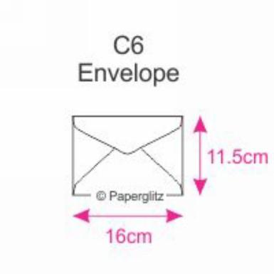 Wedding  Envelopes Size C6 x 10 Image 1