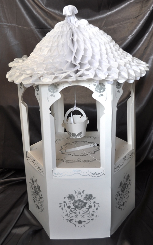 Cardboard Wishing Well White And Silver 9050411188881 Ebay